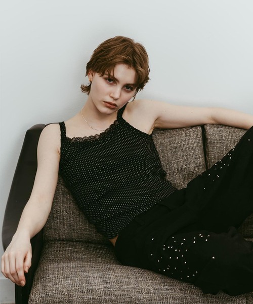 【Knuth Marf】pattern lace all in one Knuth Marf / クヌースマーフ lace detail camisole（キャミソール
