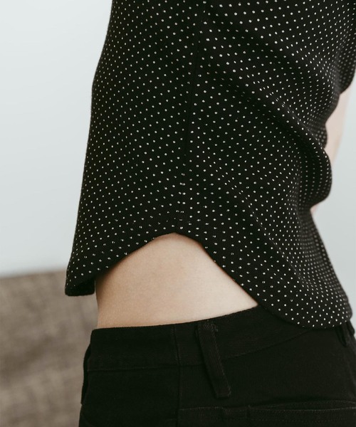 Knuth Marf(クヌースマーフ)の「Knuth Marf / クヌースマーフ lace detail camisole(キャミソール・レディース・ブラック/チャコールグレー/カーキ・FREE)」の10枚目の写真