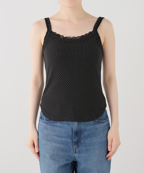 Knuth Marf(クヌースマーフ)の「Knuth Marf / クヌースマーフ lace detail camisole(キャミソール・レディース・ブラック/チャコールグレー/カーキ・FREE)」の22枚目の写真
