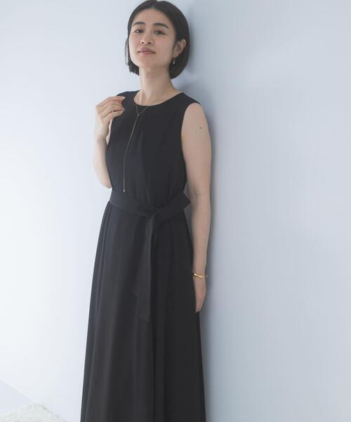 URBAN RESEARCH ROSSO WOMEN（アーバンリサーチ　ロッソ）の「ベルト付フレアシルエットロングドレス（ワンピース・レディース・ブラック/チェック・36/38）」の11枚目の写真