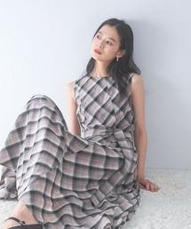 URBAN RESEARCH ROSSO WOMEN | ベルト付フレアシルエットロングドレス(ワンピース)