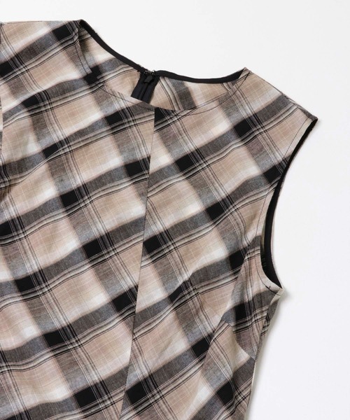 URBAN RESEARCH ROSSO WOMEN(アーバンリサーチ ロッソ)の「ベルト付フレアシルエットロングドレス(ワンピース・レディース・ブラック/チェック・36/38)」の13枚目の写真