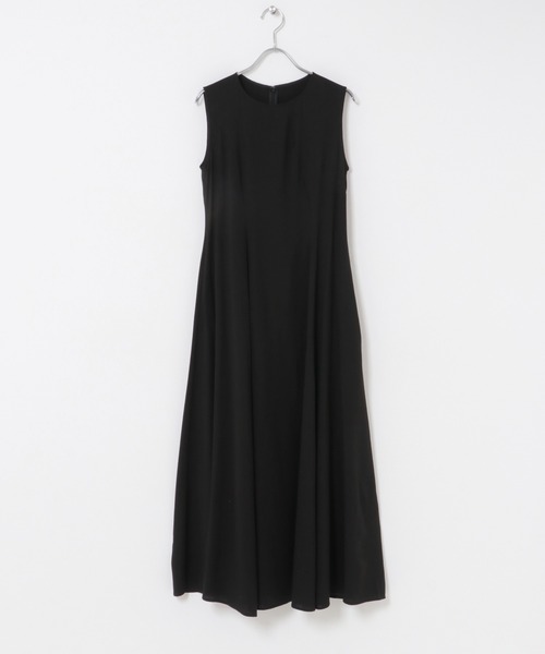 URBAN RESEARCH ROSSO WOMEN(アーバンリサーチ ロッソ)の「ベルト付フレアシルエットロングドレス(ワンピース・レディース・ブラック/チェック・36/38)」の4枚目の写真
