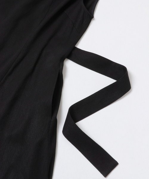 URBAN RESEARCH ROSSO WOMEN(アーバンリサーチ ロッソ)の「ベルト付フレアシルエットロングドレス(ワンピース・レディース・ブラック/チェック・36/38)」の5枚目の写真