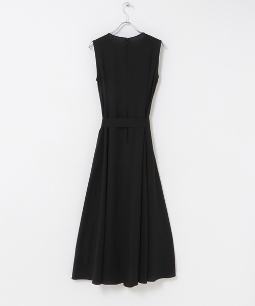 URBAN RESEARCH ROSSO WOMEN(アーバンリサーチ ロッソ)の「ベルト付フレアシルエットロングドレス(ワンピース・レディース・ブラック/チェック・36/38)」の6枚目の写真