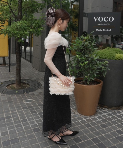 et.UNiVER(エトユニベール)の「Frill clutch bag(ショルダーバッグ・レディース・ベージュ/グレー/ブラック・FREE)」の16枚目の写真