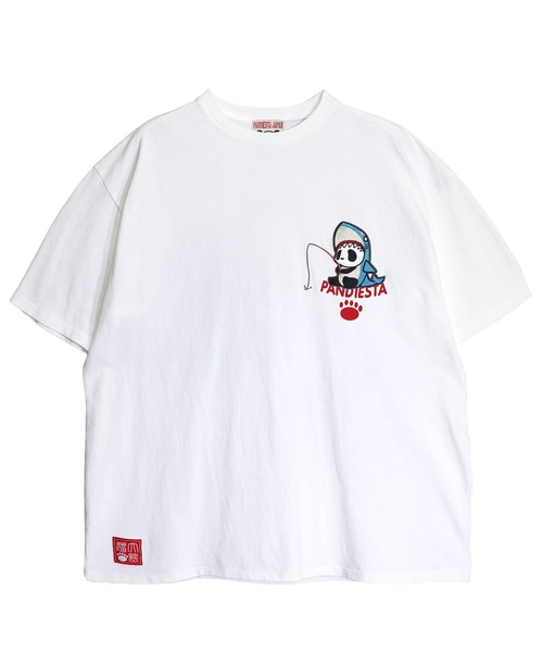 PANDIESTA（パンディエスタ）の「釣りキチ鮫パンダTシャツ(M2)（Tシャツ/カットソー・メンズ・ホワイト/ブラック/サックスブルー・M/L/XL/XXL）」の14枚目の写真