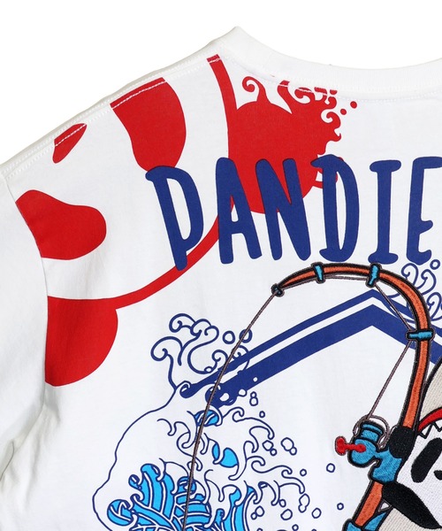 PANDIESTA（パンディエスタ）の「釣りキチ鮫パンダTシャツ(M2)（Tシャツ/カットソー・メンズ・ホワイト/ブラック/サックスブルー・M/L/XL/XXL）」の20枚目の写真