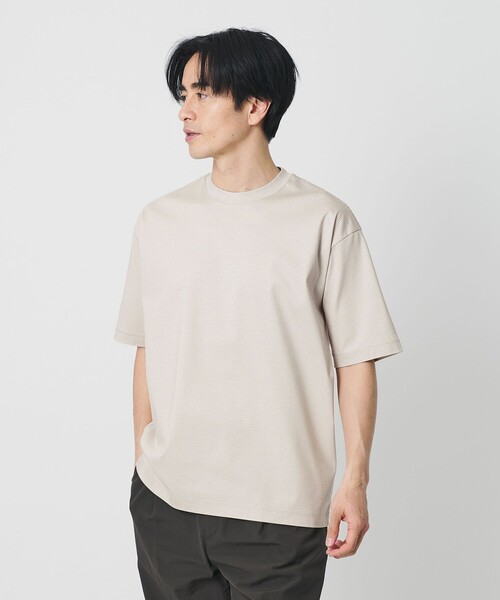 BEAUTY&YOUTH UNITED ARROWS(ビューティーアンドユースユナイテッドアローズ)の「クール デオドラント クルーネック ボーダー Tシャツ 接触冷感 抗菌防臭(Tシャツ/カットソー・メンズ・ナチュラル/ネイビー・XL/M/L/S)」の5枚目の写真