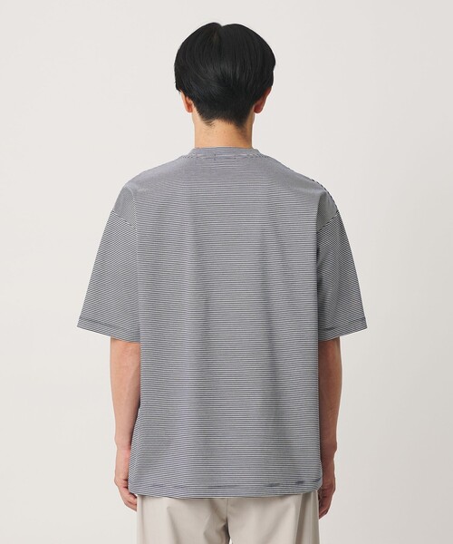 BEAUTY&YOUTH UNITED ARROWS(ビューティーアンドユースユナイテッドアローズ)の「クール デオドラント クルーネック ボーダー Tシャツ 接触冷感 抗菌防臭(Tシャツ/カットソー・メンズ・ナチュラル/ネイビー・XL/M/L/S)」の8枚目の写真