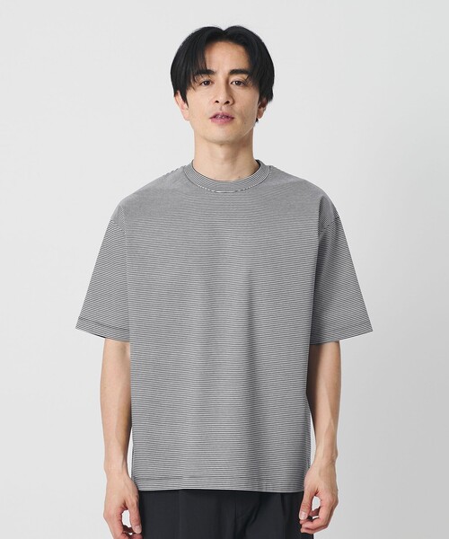 BEAUTY&YOUTH UNITED ARROWS(ビューティーアンドユースユナイテッドアローズ)の「クール デオドラント クルーネック ボーダー Tシャツ 接触冷感 抗菌防臭(Tシャツ/カットソー・メンズ・ナチュラル/ネイビー・XL/M/L/S)」の9枚目の写真