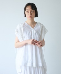 《natural by clip》刺繍スカーフ付きブラウス
