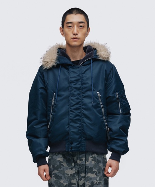 WILD THINGS(ワイルドシングス)の「N-2B ジャケット│N-2B JACKET(ダウンジャケット/コート・メンズ・グレー/ブルー系その他/ブラック・S/XL/L/M)」の1枚目の写真