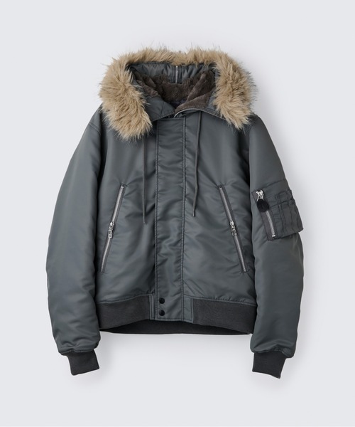 WILD THINGS(ワイルドシングス)の「N-2B ジャケット│N-2B JACKET(ダウンジャケット/コート・メンズ・グレー/ブルー系その他/ブラック・S/XL/L/M)」の3枚目の写真