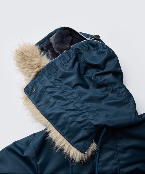 WILD THINGS(ワイルドシングス)の「N-2B ジャケット│N-2B JACKET(ダウンジャケット/コート・メンズ・グレー/ブルー系その他/ブラック・S/XL/L/M)」の11枚目の写真