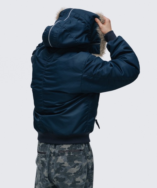 WILD THINGS(ワイルドシングス)の「N-2B ジャケット│N-2B JACKET(ダウンジャケット/コート・メンズ・グレー/ブルー系その他/ブラック・S/XL/L/M)」の4枚目の写真