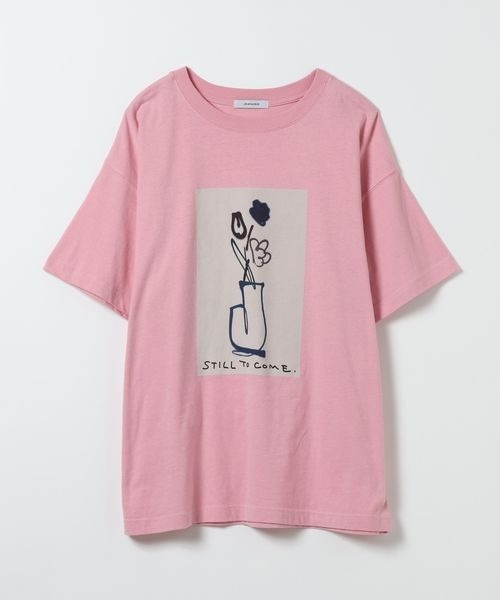JEANASIS(ジーナシス)の「【kurry×JEANASIS】BIGプリントTEE/1043156(Tシャツ/カットソー・レディース・ピンク/ホワイト/チャコールグレー・FREE)」の3枚目の写真