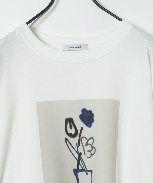 JEANASIS(ジーナシス)の「【kurry×JEANASIS】BIGプリントTEE/1043156(Tシャツ/カットソー・レディース・ピンク/ホワイト/チャコールグレー・FREE)」の5枚目の写真