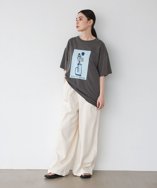 JEANASIS(ジーナシス)の「【kurry×JEANASIS】BIGプリントTEE/1043156(Tシャツ/カットソー・レディース・ピンク/ホワイト/チャコールグレー・FREE)」の19枚目の写真
