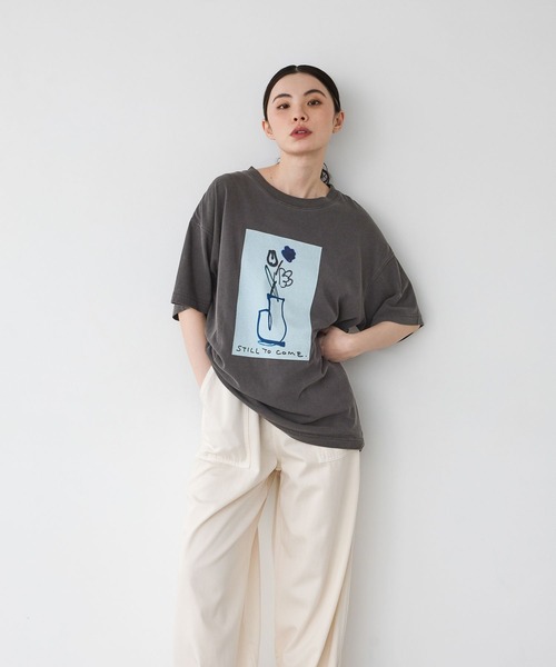 JEANASIS(ジーナシス)の「【kurry×JEANASIS】BIGプリントTEE/1043156(Tシャツ/カットソー・レディース・ピンク/ホワイト/チャコールグレー・FREE)」の18枚目の写真