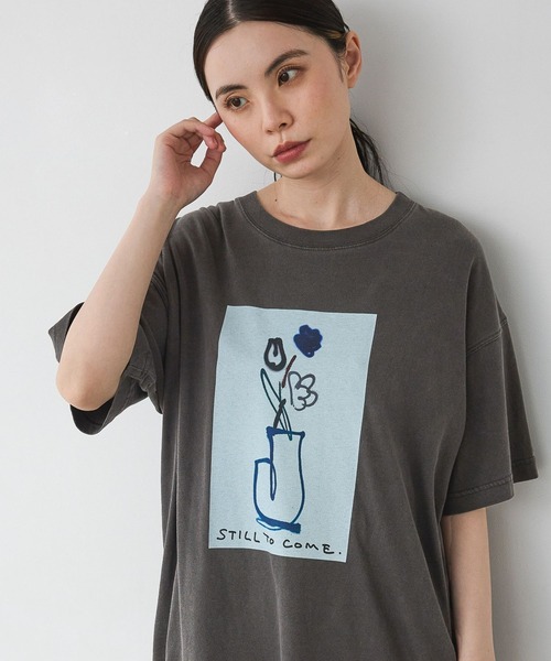 JEANASIS(ジーナシス)の「【kurry×JEANASIS】BIGプリントTEE/1043156(Tシャツ/カットソー・レディース・ピンク/ホワイト/チャコールグレー・FREE)」の20枚目の写真