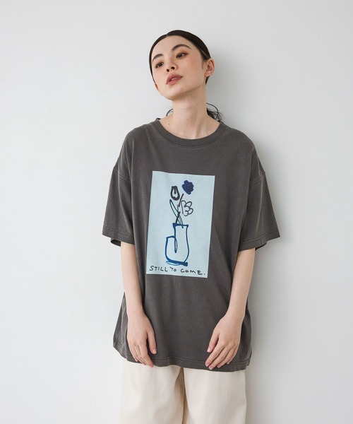JEANASIS(ジーナシス)の「【kurry×JEANASIS】BIGプリントTEE/1043156(Tシャツ/カットソー・レディース・ピンク/ホワイト/チャコールグレー・FREE)」の21枚目の写真