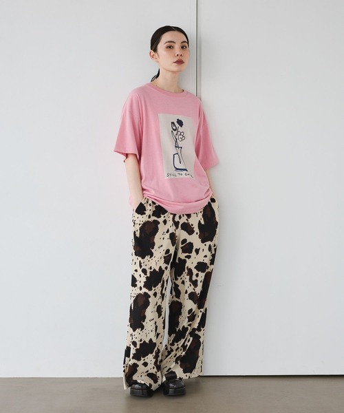 JEANASIS(ジーナシス)の「【kurry×JEANASIS】BIGプリントTEE/1043156(Tシャツ/カットソー・レディース・ピンク/ホワイト/チャコールグレー・FREE)」の22枚目の写真