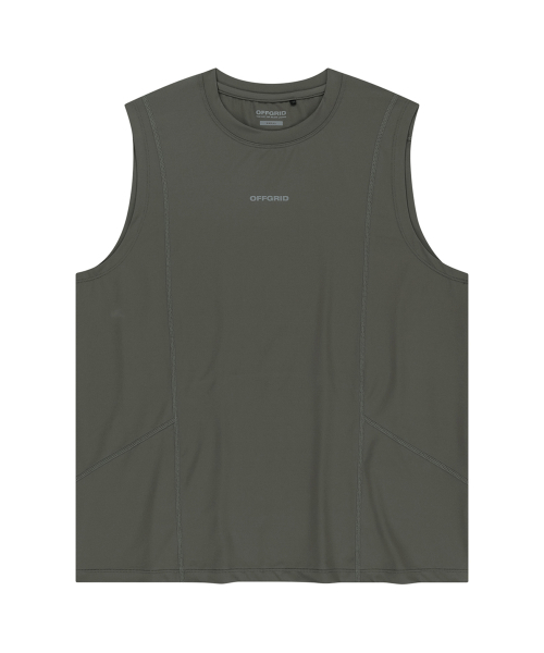 OFFGRID(オフグリッド)の「クーリアアスキンスリーブレス-カーキ(Tシャツ/カットソー・メンズ・その他・MEDIUM/LARGE/X-LARGE/SMALL)」の1枚目の写真