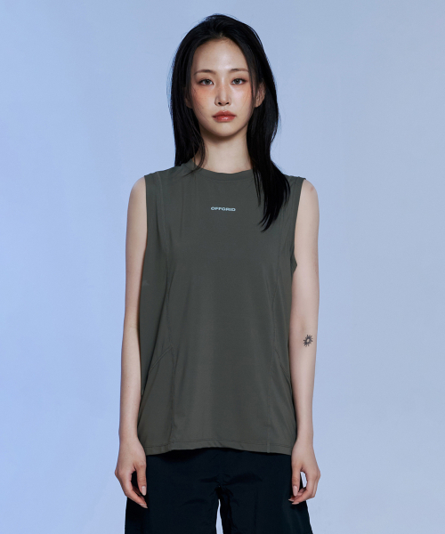 OFFGRID(オフグリッド)の「クーリアアスキンスリーブレス-カーキ(Tシャツ/カットソー・メンズ・その他・MEDIUM/LARGE/X-LARGE/SMALL)」の3枚目の写真