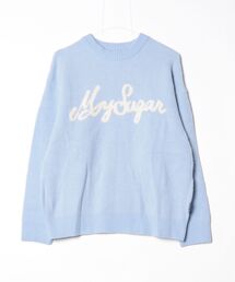 jacquard logo knit