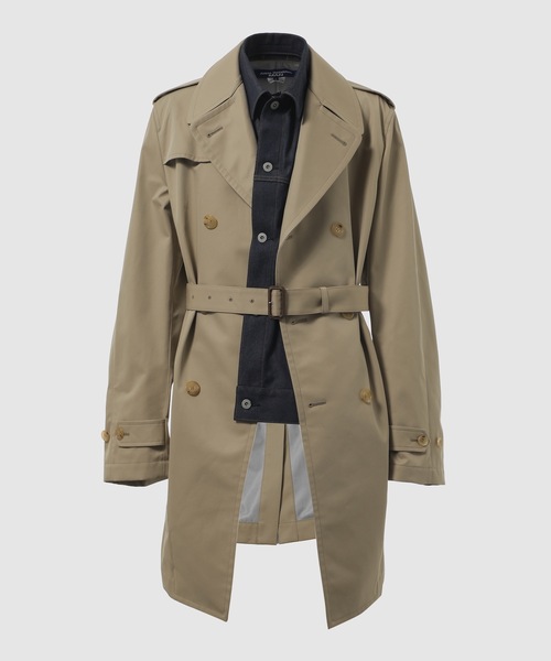 CLEL】Double Tech Fade Trench Coat/ダブルテックフェード トレンチ