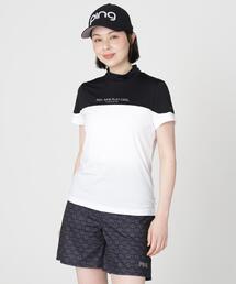 【PING APPAREL】ナイロンサッカー半袖ハイネックシャツ <GOLD> (LADIES)