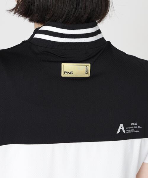 PING（ピン）の「【PING APPAREL】ナイロンサッカー半袖ハイネックシャツ ＜GOLD＞ (LADIES)（Tシャツ/カットソー・レディース・グレー/ブラック/ホワイト・M/LL/S/L）」の15枚目の写真