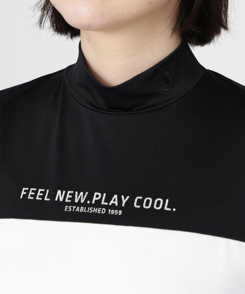 PING（ピン）の「【PING APPAREL】ナイロンサッカー半袖ハイネックシャツ ＜GOLD＞ (LADIES)（Tシャツ/カットソー・レディース・グレー/ブラック/ホワイト・M/LL/S/L）」の16枚目の写真