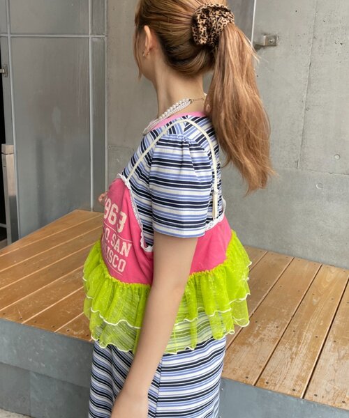 HELLO.SANFRANCISCO（ハローサンフランシスコ）の「【HELLO.SANFRANCISCO】プリントロゴチュールキャミビスチェ（キャミソール・レディース・アイボリー/グレー/ピンク・ONE SIZE）」の18枚目の写真