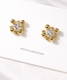 【 NOLITA / ノリータ 】 フラワーモチーフ ビーズ スタッド ピアス