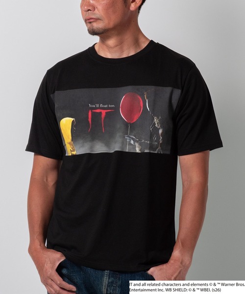 BAYBLO(ベイブロ)の「(SA) 【IT/イット】 ペニーワイズ 半袖 Tシャツ(Tシャツ/カットソー・メンズ・グレー系1/グレー系2/ブラック系2/ブラック系1・M/L)」の2枚目の写真