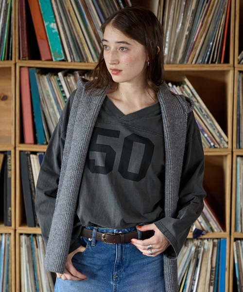 GEORGE'S(ジョージズ)の「フットボールナンバーT(Tシャツ/カットソー・レディース・レッド/チャコールグレー/オフホワイト・FREE)」の15枚目の写真