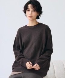 リッチニットクルーネックオーバーサイズプルオーバー【西山茉希様着用】