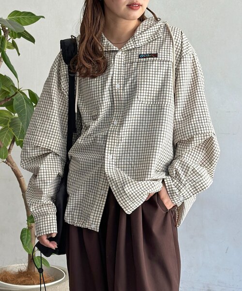 CPCM(シーピーシーエム)の「【袖着脱可能◎】デタッチャブルフードシャツ(シャツ/ブラウス・メンズ・ブルー/アイボリー/グリーン・MEDIUM/LARGE)」の5枚目の写真