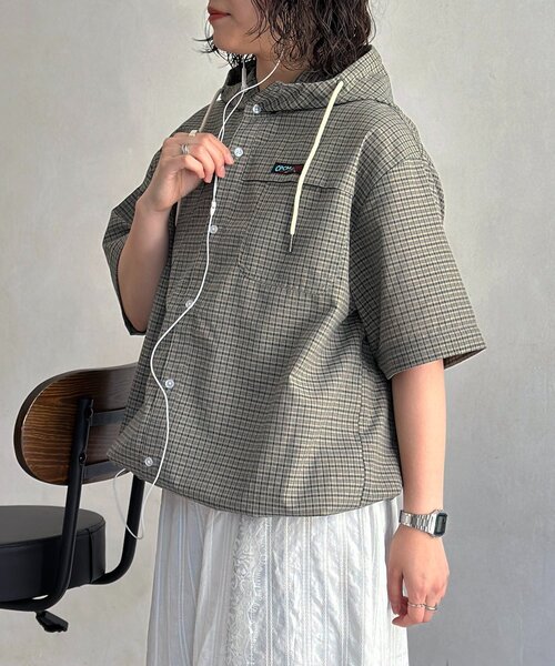 CPCM(シーピーシーエム)の「【袖着脱可能◎】デタッチャブルフードシャツ(シャツ/ブラウス・メンズ・ブルー/アイボリー/グリーン・MEDIUM/LARGE)」の14枚目の写真