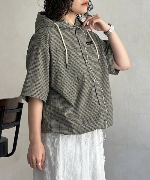 CPCM(シーピーシーエム)の「【袖着脱可能◎】デタッチャブルフードシャツ(シャツ/ブラウス・メンズ・ブルー/アイボリー/グリーン・MEDIUM/LARGE)」の16枚目の写真
