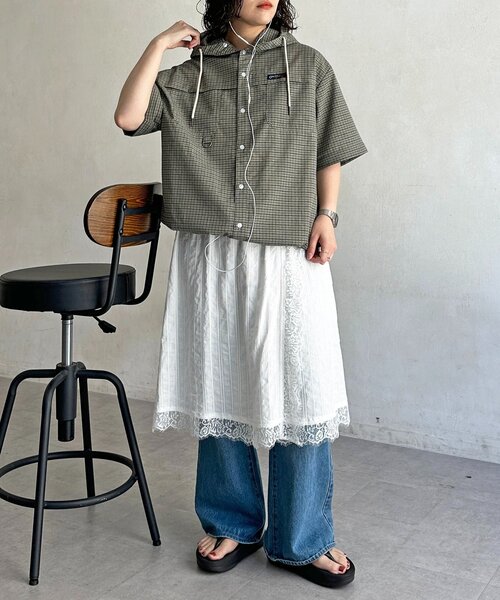 CPCM(シーピーシーエム)の「【袖着脱可能◎】デタッチャブルフードシャツ(シャツ/ブラウス・メンズ・ブルー/アイボリー/グリーン・MEDIUM/LARGE)」の22枚目の写真
