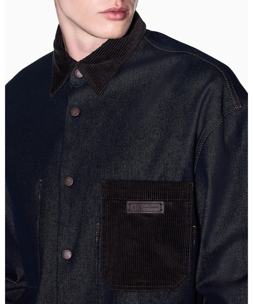 ARMANI EXCHANGE(アルマーニエクスチェンジ)の「【A|X アルマーニ エクスチェンジ】コンフォートフィット デニムシャツ/COMFORT(シャツ/ブラウス・メンズ・インディゴブルー・SMALL/X-LARGE/X-SMALL/LARGE/MEDIUM)」の4枚目の写真