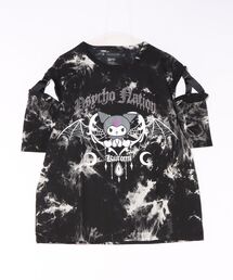 Kuromi（クロミ）の「PSYCHO☆NATION×KUROMI / サイコネーション クロミ デビル グラフィック ラインストーン ロゴ コラボTシャツ（Tシャツ/カットソー）」