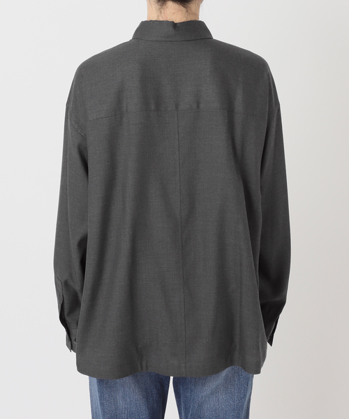 Spick & Span(スピックアンドスパン)の「CU/PEヘムギャザーシャツ(シャツ/ブラウス・レディース・ブラウン/チャコールグレー/マルチ・FREE)」の9枚目の写真