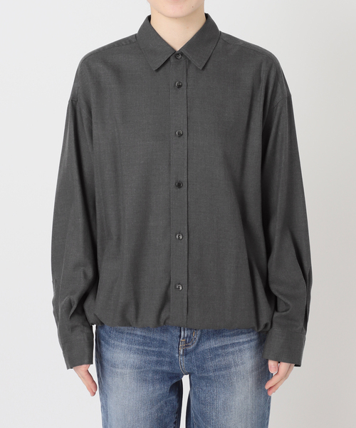Spick & Span(スピックアンドスパン)の「CU/PEヘムギャザーシャツ(シャツ/ブラウス・レディース・ブラウン/チャコールグレー/マルチ・FREE)」の13枚目の写真