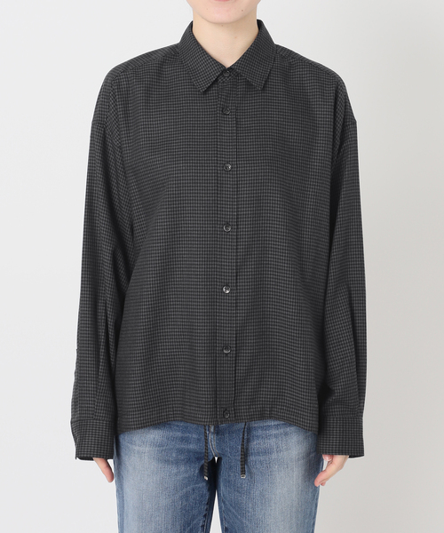 Spick & Span(スピックアンドスパン)の「CU/PEヘムギャザーシャツ(シャツ/ブラウス・レディース・ブラウン/チャコールグレー/マルチ・FREE)」の22枚目の写真