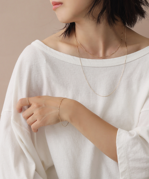 Lilas(リラ)の「コンパクトチェーン55cmネックレス K10(ネックレス・レディース・ゴールド・FREE)」の2枚目の写真