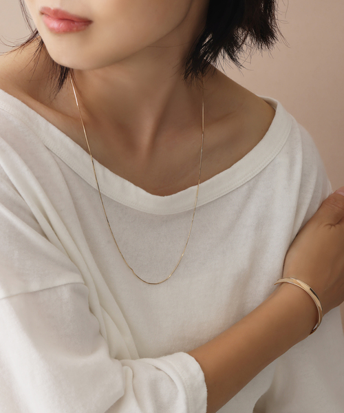Lilas(リラ)の「コンパクトチェーン55cmネックレス K10(ネックレス・レディース・ゴールド・FREE)」の3枚目の写真